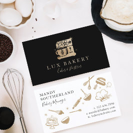 Luxe Gouden Glitter Bakstandmixer Visitekaartje