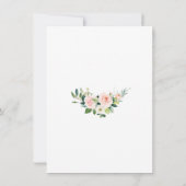 Luxe Gouden Glitter Blush Bloem Oefendiner Kaart (Achterkant)