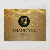 Luxe Gouden Glitter Briefkaart (Voorkant)