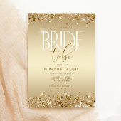 Luxe Gouden Glitter Bruidsfeest Kaart