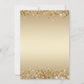 Luxe Gouden Glitter Bruidsfeest Kaart (Achterkant)