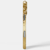 Luxe Gouden Glitter Drips Glam Signature Case-Mate iPhone Case (Achterkant / Rechts)