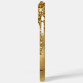 Luxe Gouden Glitter Drips Glam Signature Case-Mate iPhone Case (Achterkant / Links)