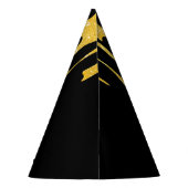 Luxe Gouden Glitter Druppelt Zoete 16 Verjaardag Feesthoedjes (Achterkant)