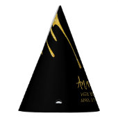 Luxe Gouden Glitter Druppelt Zoete 16 Verjaardag Feesthoedjes (Links)