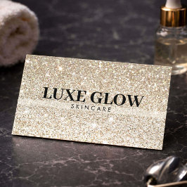 Luxe Gouden Glitter Estheetician Minimalistisch Visitekaartje