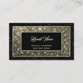 Luxe Gouden Glitter Glinsterende Sterren Donker Zw Visitekaartje