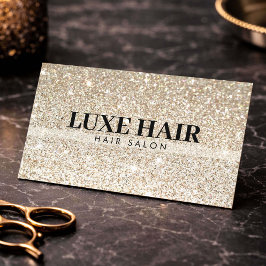 Luxe Gouden Glitter Haar Stylist Salon Minimalisti Visitekaartje