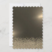 Luxe Gouden Glitter Jurk Goud Quinceanera Kaart (Achterkant)