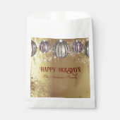 Luxe Gouden Glitter Kerstballen Bedankzakje (Voorkant)