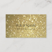 Luxe gouden glitter lichtgevende sterren Eye Catch Visitekaartje (Voorkant)
