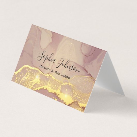 Luxe Gouden Glitter  Make-up Artiest Auto Visitekaartje (Voorkant)