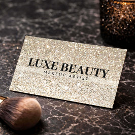 Luxe Gouden Glitter Make-up Artiest Minimalist Visitekaartje