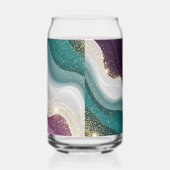 Luxe Gouden Glitter Marmer Patroon Blikvorm Glas (Rechts)