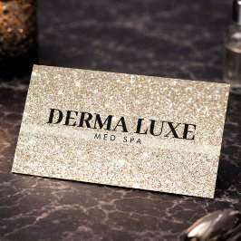 Luxe Gouden Glitter Med Spa Injector Minimalistisc Visitekaartje