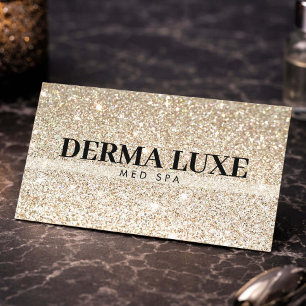 Luxe Gouden Glitter Med Spa Injector Minimalistisc Visitekaartje