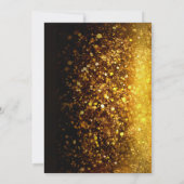 Luxe gouden glitter minimalistische moderne bruilo kaart (Achterkant)