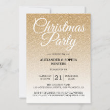 Luxe Gouden Glitter Ombre Kerstfeest