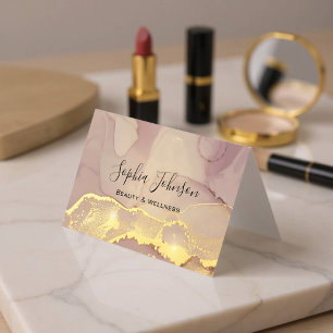 Luxe Gouden Glitter Op Maat Gemaakte Visagist Auto Visitekaartje