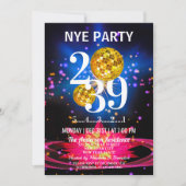 Luxe Gouden Glitter Oudejaarsavond Feest Kaart (Voorkant)