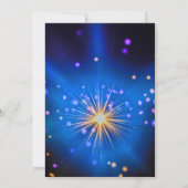 Luxe Gouden Glitter Oudejaarsavond Feest Kaart (Achterkant)