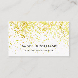 Luxe Gouden Glitter Patroon Make-up Artiest Visitekaartje