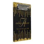 Luxe gouden glitter salon klembord (Schuin)