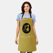 Luxe Gouden Glitter Schort (Gedragen)