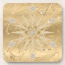 Luxe Gouden Glitter Sneeuwvlok Diamant Bier Onderzetter