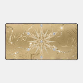 Luxe Gouden Glitter Sneeuwvlok Diamant Bureaumat