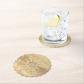 Luxe Gouden Glitter Sneeuwvlok Diamant Kartonnen Onderzetters (Insitu)