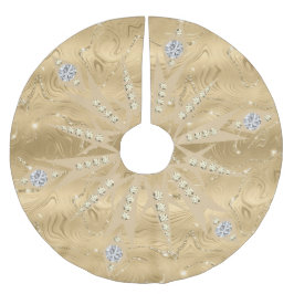 Luxe Gouden Glitter Sneeuwvlok Diamant Kerstboom Rok
