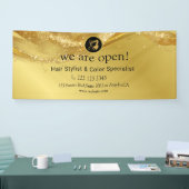 Luxe Gouden Glitter Spandoek (Beurs)