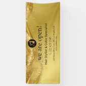 Luxe Gouden Glitter Spandoek (Verticaal)