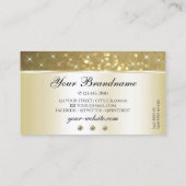 Luxe Gouden Glitter Sparkle Diamonds Precious Visitekaartje (Achterkant)