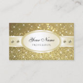 Luxe Gouden Glitter Sparkle Diamonds Precious Visitekaartje (Voorkant)