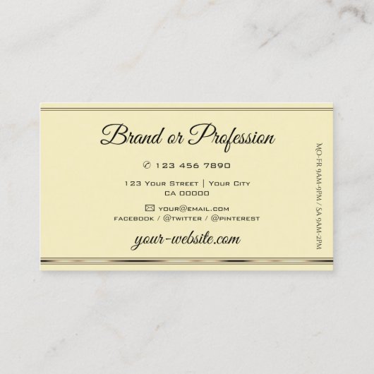 Luxe Gouden Glitter Sparkle Stars Beige Golden Visitekaartje (Achterkant)