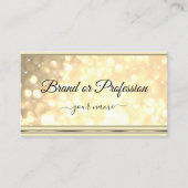 Luxe Gouden Glitter Sparkle Stars Beige Golden Visitekaartje (Voorkant)