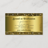 Luxe Gouden Glitter Sparkle Stars Classy en Noble Visitekaartje (Achterkant)