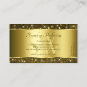 Luxe Gouden Glitter Sparkle Stars Initialen Classy Visitekaartje (Achterkant)