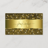 Luxe Gouden Glitter Sparkle Stars Initialen Classy Visitekaartje (Voorkant)
