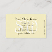 Luxe Gouden Glitter Sterren Initialen Beige Golden Visitekaartje (Achterkant)