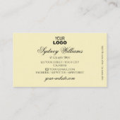 Luxe Gouden Glitter Sterren Logo Beige en Golden Visitekaartje (Achterkant)