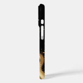 Luxe Gouden Glitter Stof Abstracte Kunst Case-Mate iPhone Case (Achterkant / Links)
