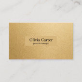 Luxe Gouden Glitter Visitekaartje (Voorkant)
