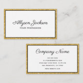 Luxe Gouden Glitter Visitekaartje (Voorkant / Achterkant)