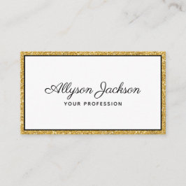 Luxe Gouden Glitter Visitekaartje