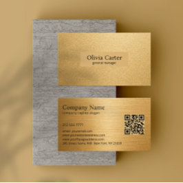 Luxe Gouden Glitter Visitekaartje