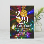 Luxe Gouden Glitter Vuurwerk Oud en Nieuw-feest Kaart (Staand voorkant)