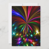 Luxe Gouden Glitter Vuurwerk Oudejaarsavond Feest Kaart (Achterkant)